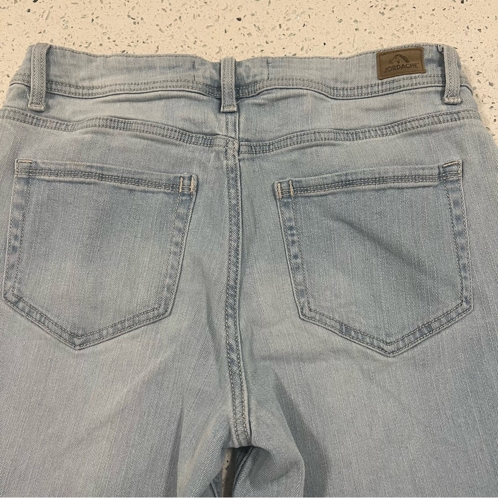 JORDACHE Boho Boyfriend Fit Daisy Jeans Yellow White Floral Light Blue Size 4 - Picture 16 of 16